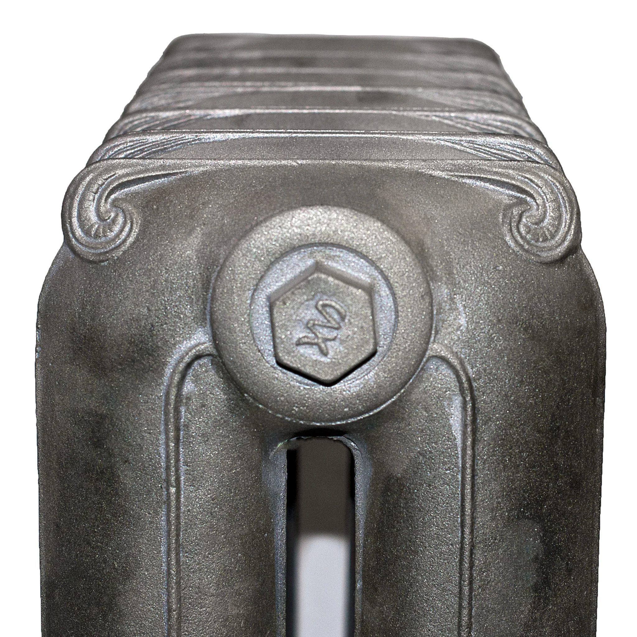 Old Style 2 Column Radiator with Floral Ears - Ht. 26" - Image 4